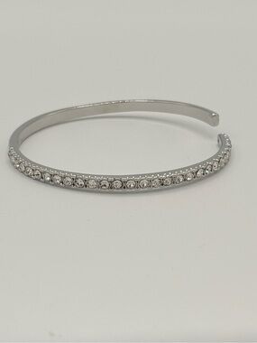 NWT Anthropologie Silver-tone Pavé Slim Bracelet